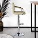 Lizzely Garden & Living Tabouret de bar Anel simili cuir marron clair avec accoudoirs Lizzely Garden & Living Tabouret de bar Anel simili cuir marron clair avec accoudoirs