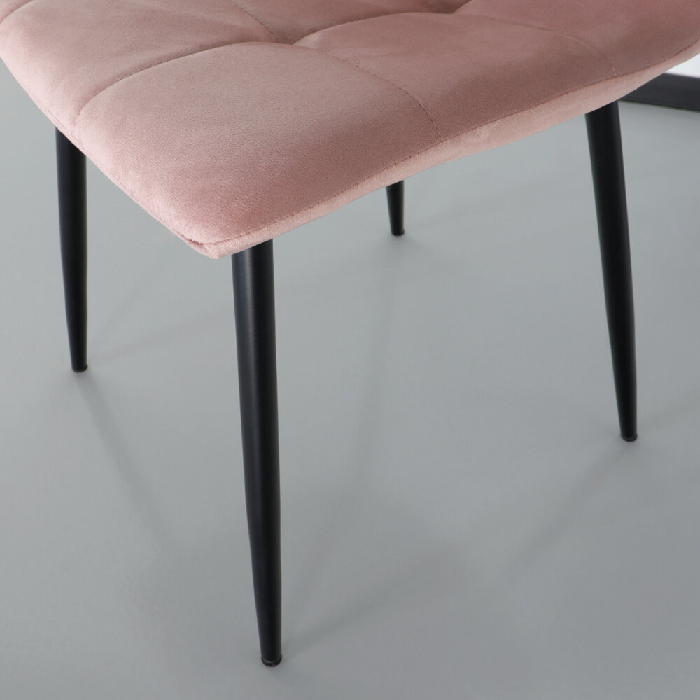 Chaise de salle à manger Catoo velours rose