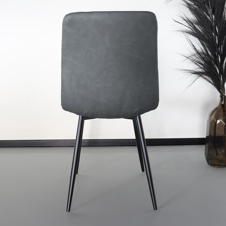 Lizzely Garden & Living Chaise de salle à manger Catoo anthracite