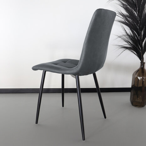 Lizzely Garden & Living Chaise de salle à manger Catoo anthracite