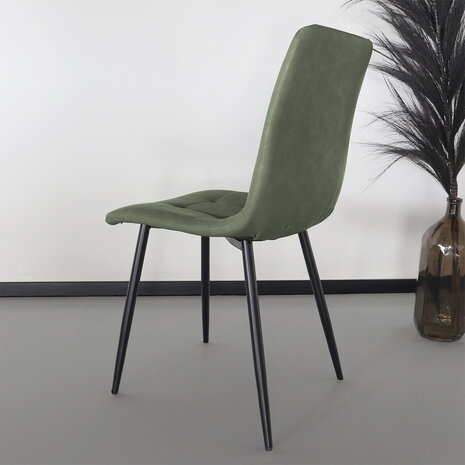 Lizzely Garden & Living Chaise de salle à manger Catoo vert foncé