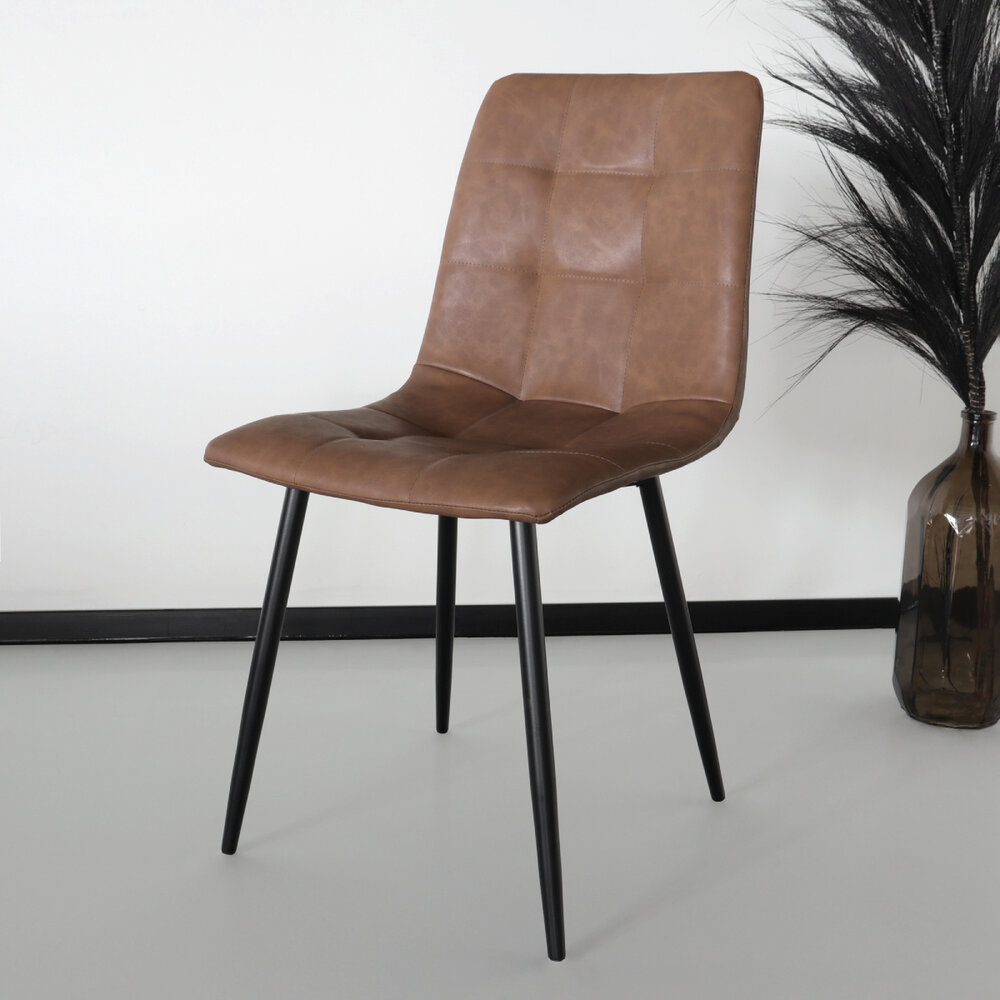 Chaise de salle à manger Catoo cognac