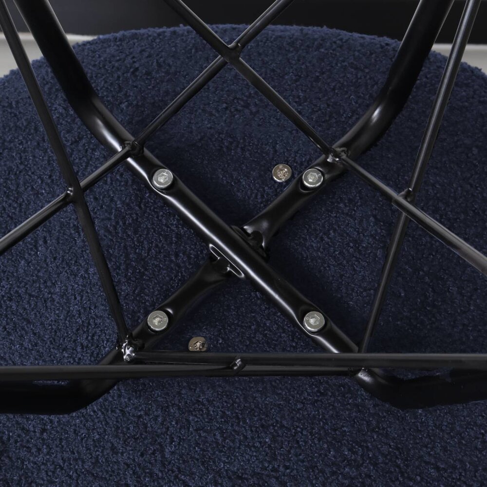 Chaise de salle à manger Viga bleu foncé teddy