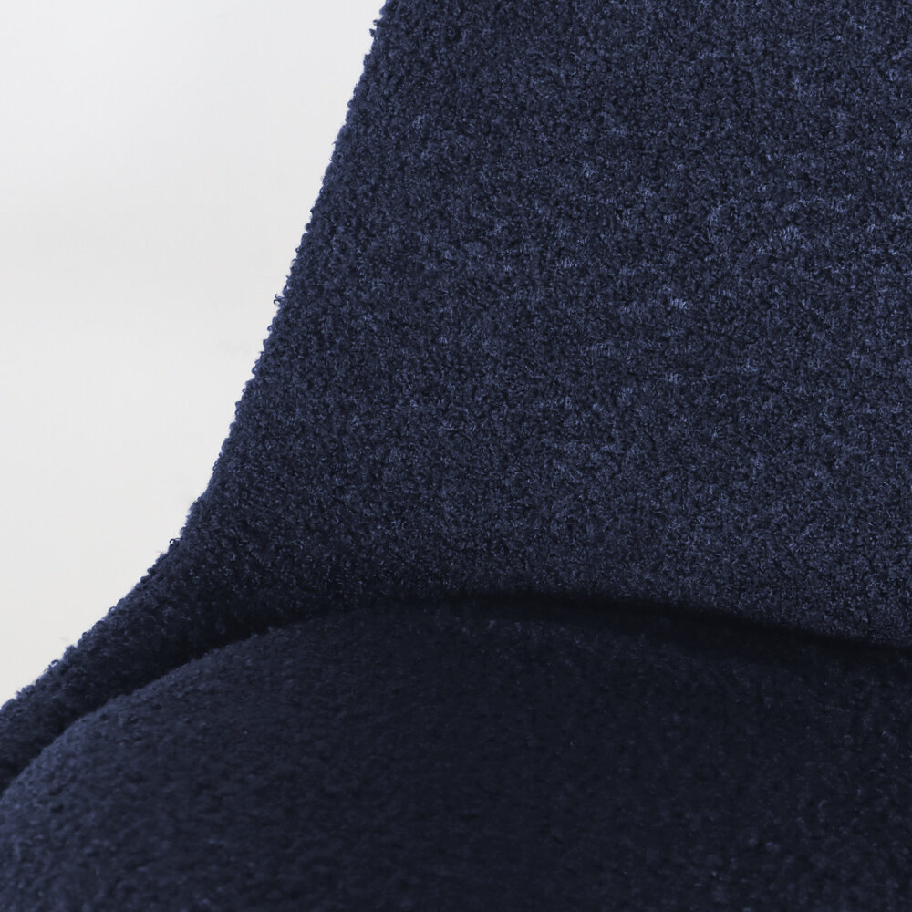 Chaise de salle à manger Viga bleu foncé teddy