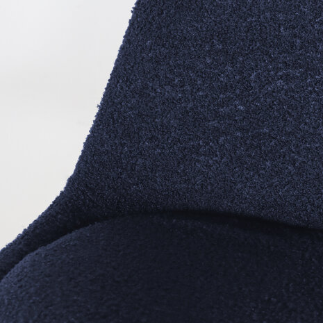 Lizzely Garden & Living Chaise de salle à manger Viga bleu foncé teddy