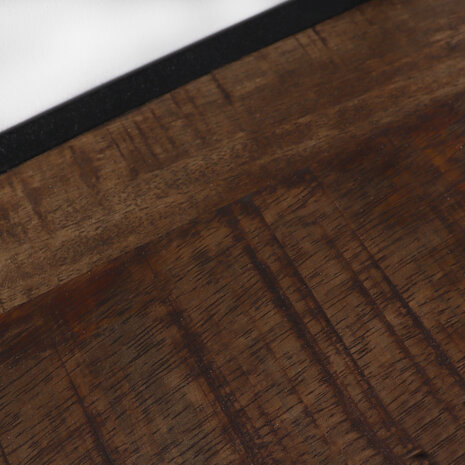 Lizzely Garden & Living Etagère murale Maxime industriel 76cm en bois de manguier et métal décoration murale