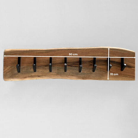 Lizzely Garden & Living Porte-manteau David industriel 90cm en bois d'acacia Lizzely Garden & Living Porte-manteau David industriel 90cm en bois d'acacia
