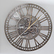 Lizzely Garden & Living Horloge murale Gill industrielle dorée à chiffres romains Lizzely Garden & Living Horloge murale Gill industrielle dorée à chiffres romains