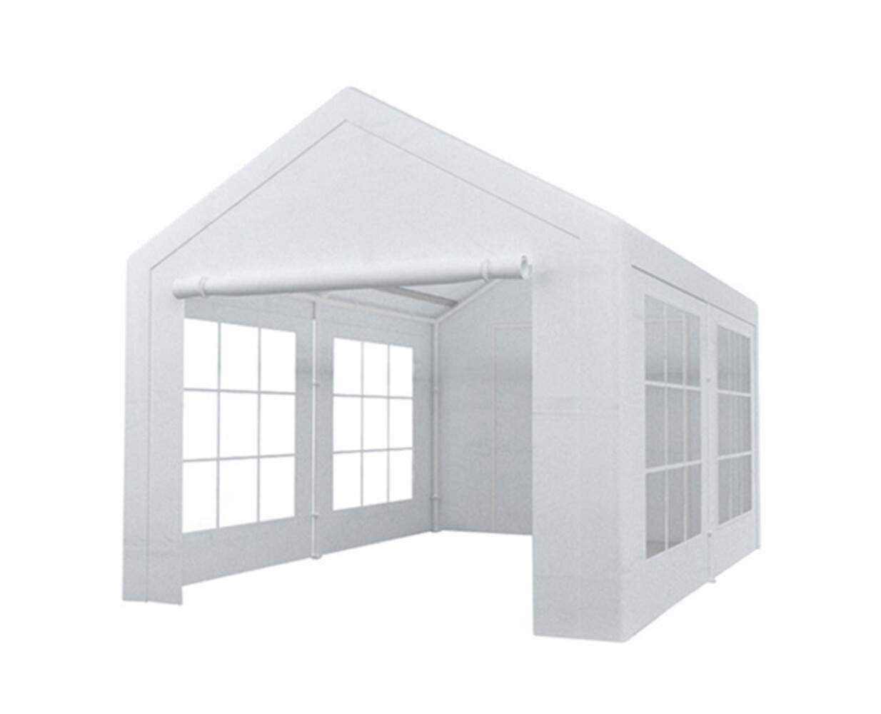 Tente de réception 3x4m semi professionnelle 180 gr/m² PE blanc tonnelle de jardin Tente de réception 3x4m semi professionnelle 180 gr/m² PE blanc tonnelle de jardin