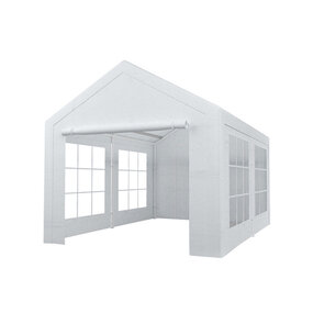 Lizzely Garden & Living Tente de réception 3x4m semi professionnelle 180 gr/m² PE blanc tonnelle de jardin