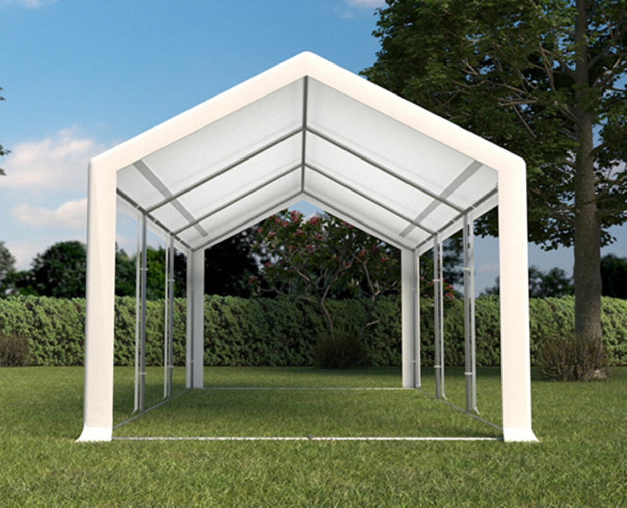 Tente de réception 3x6m en PVC 550 gr/m² retardateur de flamme avec armature au sol Tente de réception 3x6m en PVC 550 gr/m² retardateur de flamme avec armature au sol