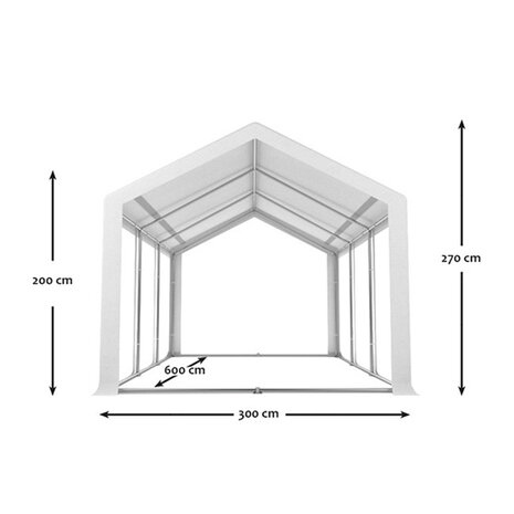 Lizzely Garden & Living Tente de réception 3x6m en PVC 550 gr/m² retardateur de flamme avec armature au sol Lizzely Garden & Living Tente de réception 3x6m en PVC 550 gr/m² retardateur de flamme avec armature au sol