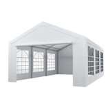 Lizzely Garden & Living Tente de réception 4x6m premium 240g/m² PE poteaux acier galvanisés