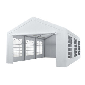 Lizzely Garden & Living Tente de réception 4x6m premium 240g/m² PE poteaux acier galvanisés