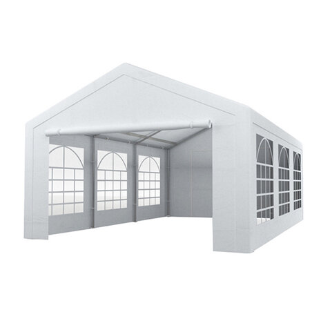 Lizzely Garden & Living Tente de réception 4x6m premium 240g/m² PE poteaux acier galvanisés Lizzely Garden & Living Tente de réception 4x6m premium 240g/m² PE poteaux acier galvanisés