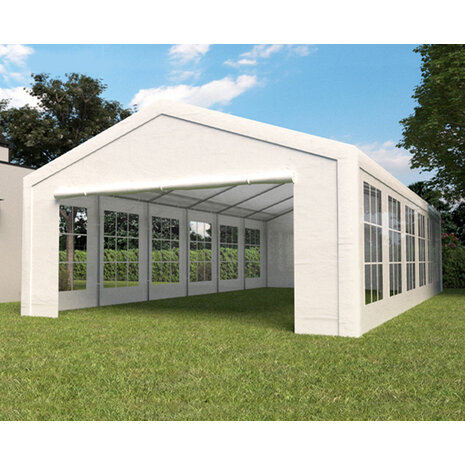 Lizzely Garden & Living Tente de réception 6x12m premium 240g/m² PE poteaux acier galvanisés