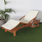 Chaise longue Royale de jardin REKE avec coussin