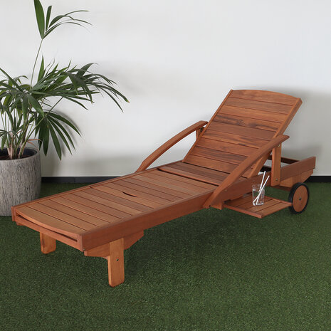 Lizzely Garden & Living Chaise longue Royale de jardin REKE avec coussin