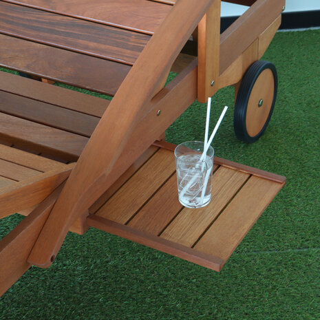 Lizzely Garden & Living Chaise longue Royale de jardin REKE avec coussin