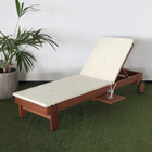 Chaise longue de jardin REKE avec coussin
