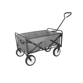 Lizzely Garden & Living Chariot pliable Gris remorque de jardin