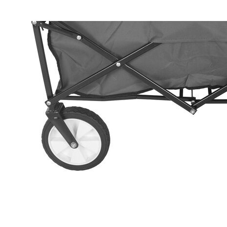 Lizzely Garden & Living Chariot pliable Gris remorque de jardin
