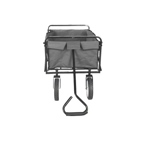 Lizzely Garden & Living Chariot pliable Gris remorque de jardin