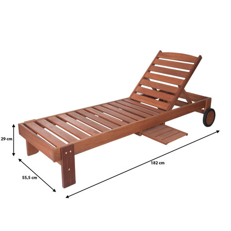 Lizzely Garden & Living Chaise longue de jardin REKE