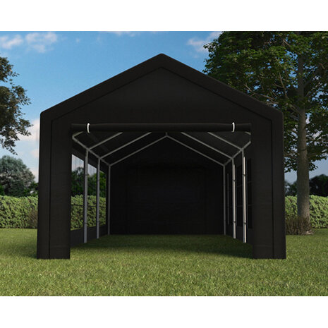 Lizzely Garden & Living Tente de réception 4x8m semi professionnelle 180 gr/m² PE noir tonnelle de jardin Lizzely Garden & Living Tente de réception 4x8m semi professionnelle 180 gr/m² PE noir tonnelle de jardin