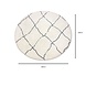 Lizzely Garden & Living Tapis rond pashmina 180cm blanc noir Lizzely Garden & Living Tapis rond pashmina 180cm blanc noir