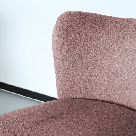 Lizzely Garden & Living Canapé-fauteuil 1 personne rose en tissu teddy Lizzely Garden & Living Canapé-fauteuil 1 personne rose en tissu teddy