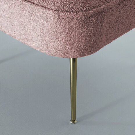 Lizzely Garden & Living Canapé-fauteuil 1 personne rose en tissu teddy Lizzely Garden & Living Canapé-fauteuil 1 personne rose en tissu teddy