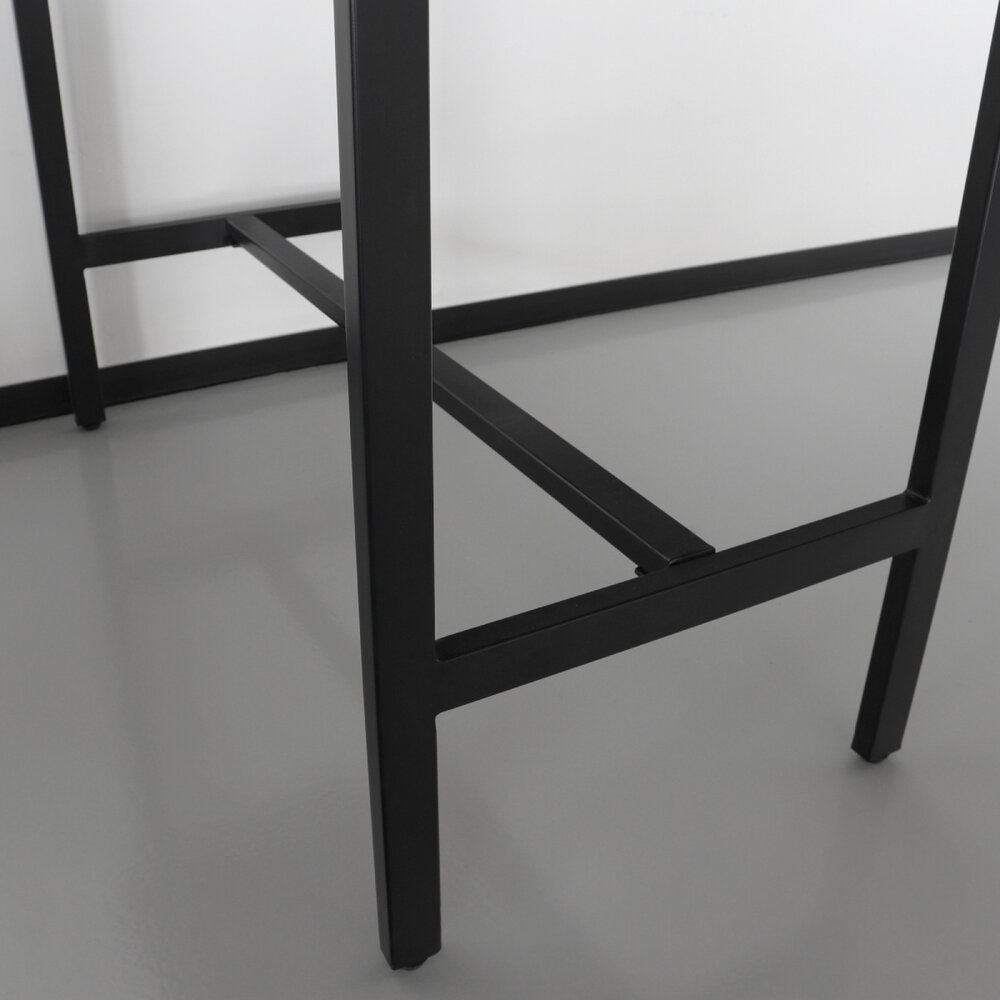 Table de bar industrielle Bax durable en bois de manguier 120x60cm table haute