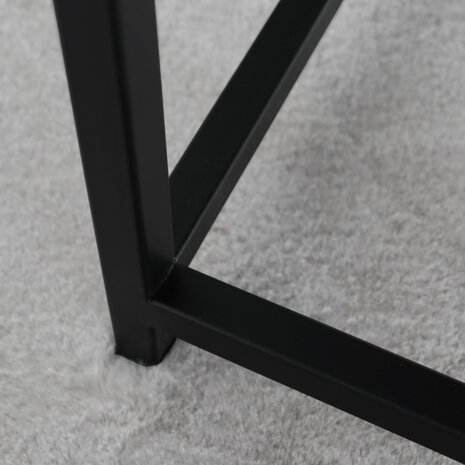 Lizzely Garden & Living Table basse industrielle Sunny 60cm en bois de manguier style de industriel