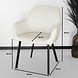 Lizzely Garden & Living Chaise de salle à manger avec accoudoirs Yurgan teddy bouclé blanc cassé Lizzely Garden & Living Chaise de salle à manger avec accoudoirs Yurgan teddy bouclé blanc cassé