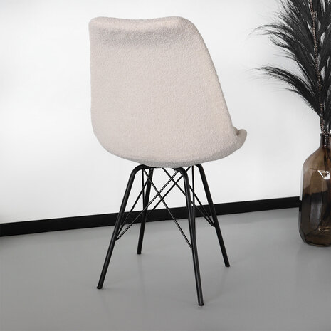 Lizzely Garden & Living Chaise de salle à manger Viga teddy beige