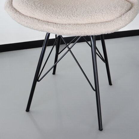 Lizzely Garden & Living Chaise de salle à manger Viga teddy beige