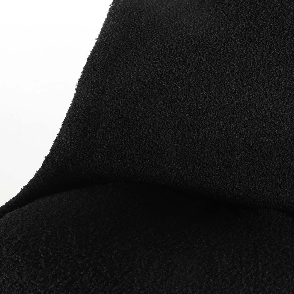 Chaise de salle à manger Viga teddy noir