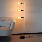 Lampe sur pied de style industriel Eden noir lampadaire