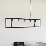 Lizzely Garden & Living Lampe suspension barre industrielle Laura noir