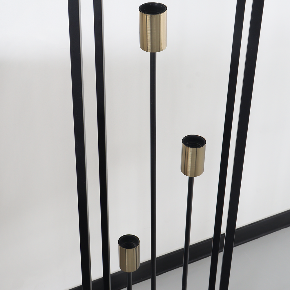 Lampe sur pied de style industriel Tommy noir/or lampadaire Lampe sur pied de style industriel Tommy noir/or lampadaire