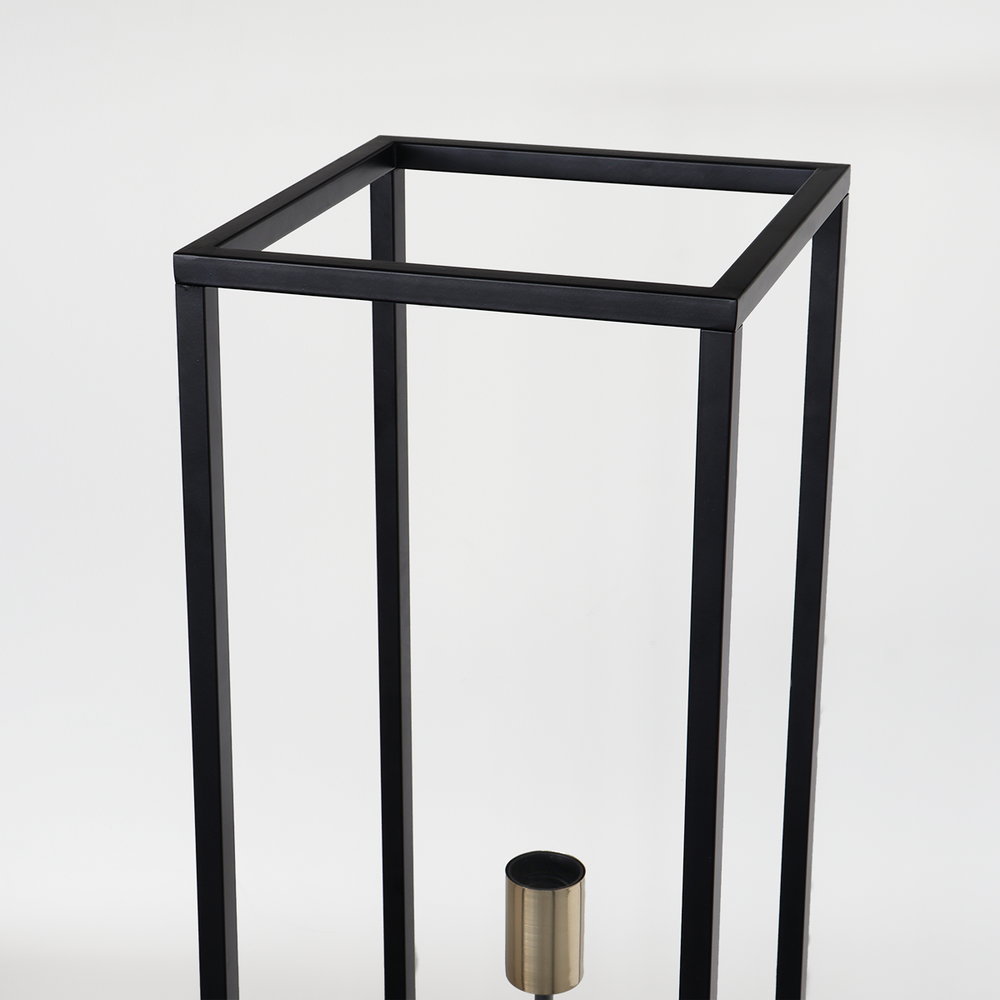 Lampe sur pied de style industriel Tommy noir/or lampadaire Lampe sur pied de style industriel Tommy noir/or lampadaire