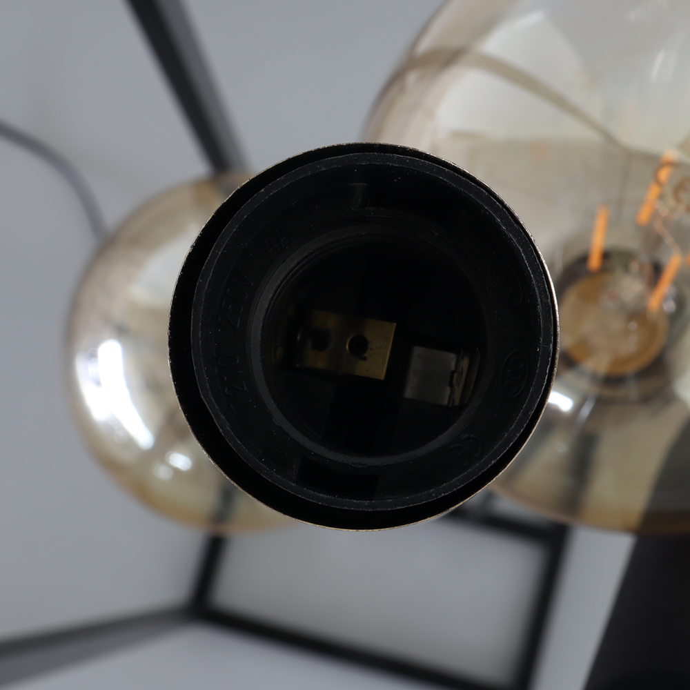 Lampe sur pied de style industriel Tommy noir/or lampadaire Lampe sur pied de style industriel Tommy noir/or lampadaire