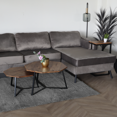 Lizzely Garden & Living Tapis 160x230cm gris à poils longs Darcio