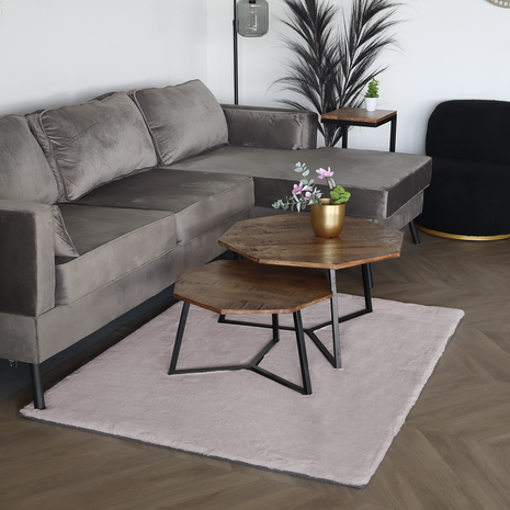 Lizzely Garden & Living Tapis 120x160cm rose à poils longs Liv moelleux