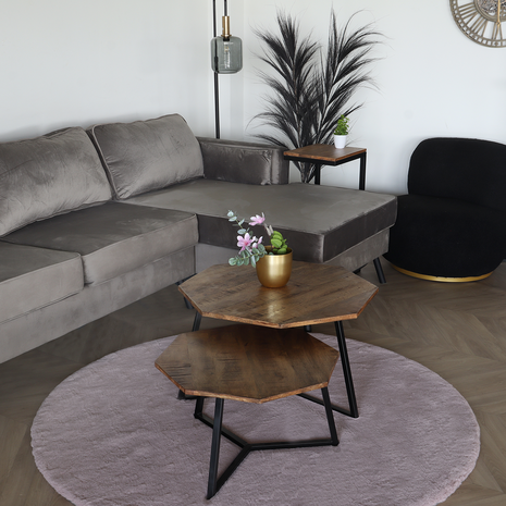 Lizzely Garden & Living Tapis rond 160cm rose à poils longs Liv moelleux Lizzely Garden & Living Tapis rond 160cm rose à poils longs Liv moelleux