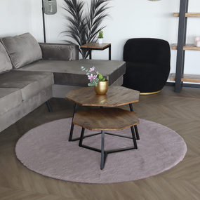 Lizzely Garden & Living Tapis rond 160cm rose à poils longs Liv moelleux Lizzely Garden & Living Tapis rond 160cm rose à poils longs Liv moelleux