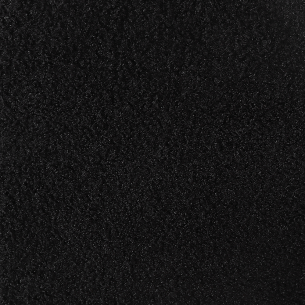 Tabouret de bar Anel avec dossier en tissu teddy noir Tabouret de bar Anel avec dossier en tissu teddy noir