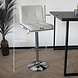 Lizzely Garden & Living Tabouret de bar Anel avec dossier en tissu teddy blanc Lizzely Garden & Living Tabouret de bar Anel avec dossier en tissu teddy blanc