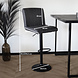 Lizzely Garden & Living Tabouret de Bar Anel avec dossier simili cuir anthracite avec pied noir chaise de bar Lizzely Garden & Living Tabouret de Bar Anel avec dossier simili cuir anthracite avec pied noir chaise de bar